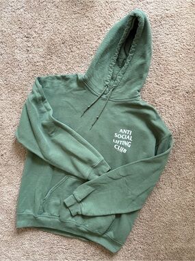 Anti Social Lifting Club Green Graphic Hoodie